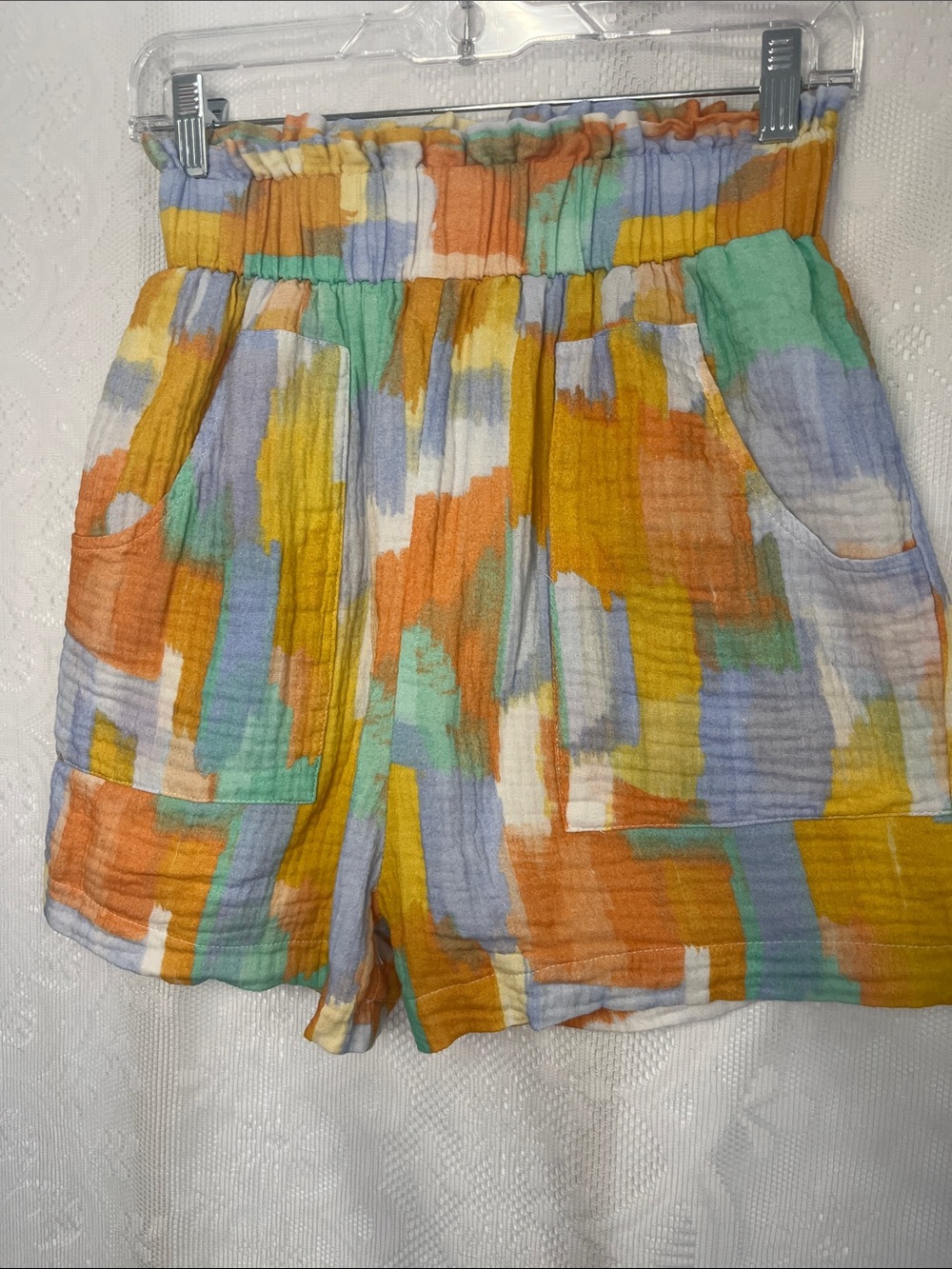 Women’s Multi-Color Gauze Elastic Waist Shorts